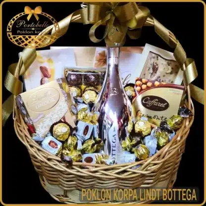 Skup poklon za dame korpa Lindt Bottega originalan poklon za rodjendan