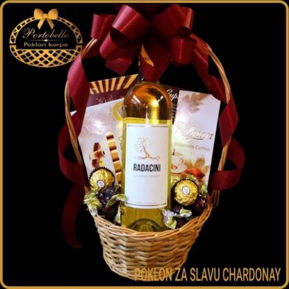 Slavski poklon korpa Chardonay