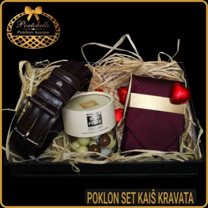 Poklon set za muškarce Set kaiš kravata,men's gift set